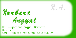 norbert angyal business card